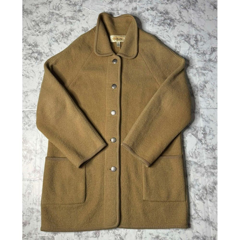Talbots Camel/Tan Wool Coat with Decorative Buttons